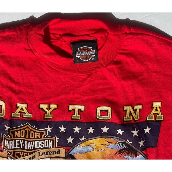 Harley Davidson T Shirt 1992 Daytona Bike Week Single Stitch USA Vintage Men’s L - Picture 6 of 8